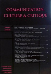 Image of Communication Culture and Critique : A Journal Of The International Communication Association